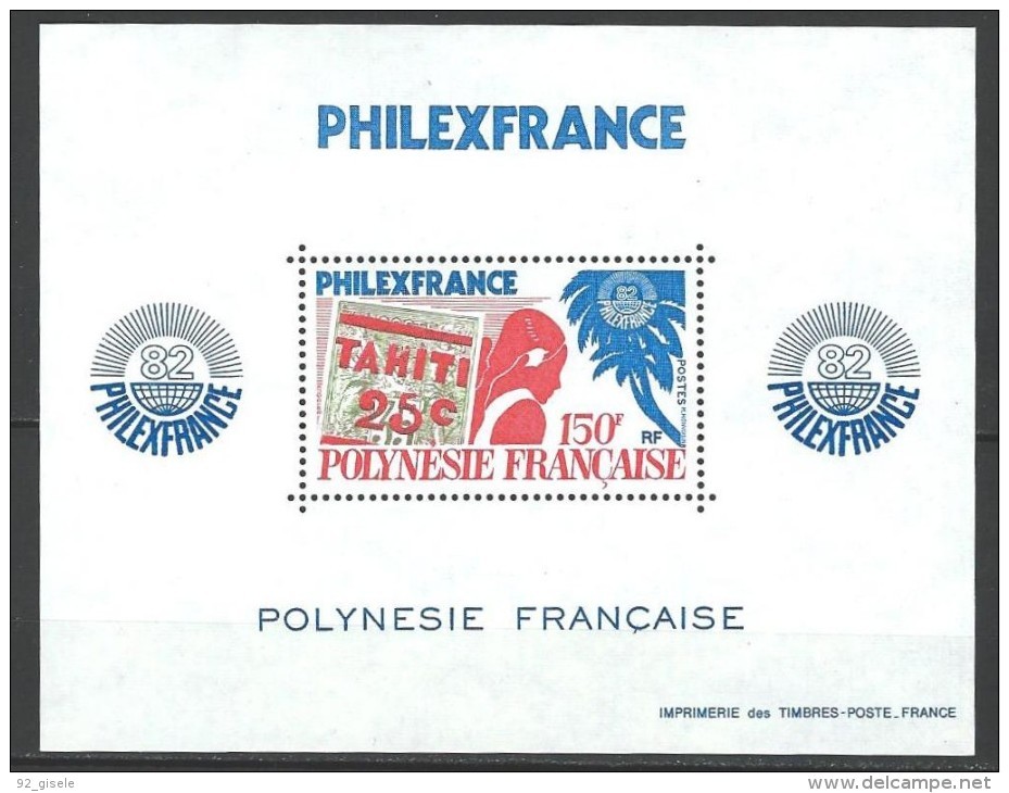 Polynésie Bloc Yt 6 " Philexfrance'82 " 1982 Neuf** - Blocchi & Foglietti