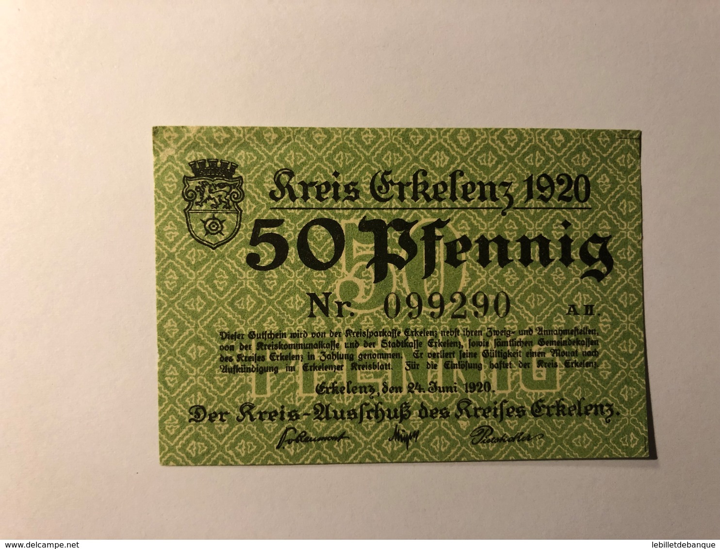 Allemagne Notgeld Allemagne Erkelenz 50 Pfennig - Collections