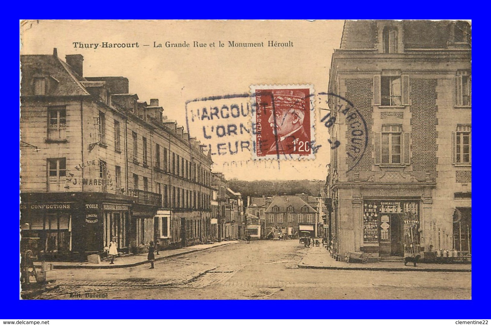 Thury Harcourt * La Grande Rue     ( Scan Recto Et Verso ) - Thury Harcourt