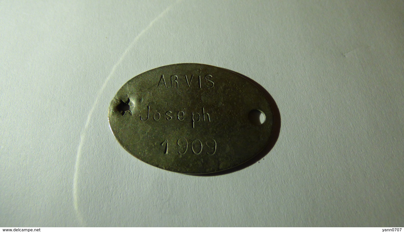 Plaque D'identité De ARVIS Joseph, 10e Génie, Citations 1916, 1917, 1918 - 1914-18