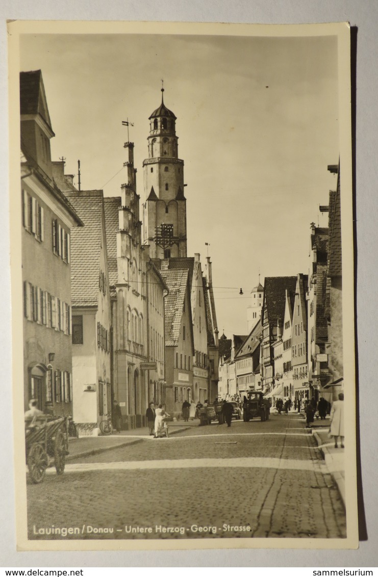 (10/7/38) AK "Lauingen/Donau" Untere Herzog-Georg-Strasse - Lauingen