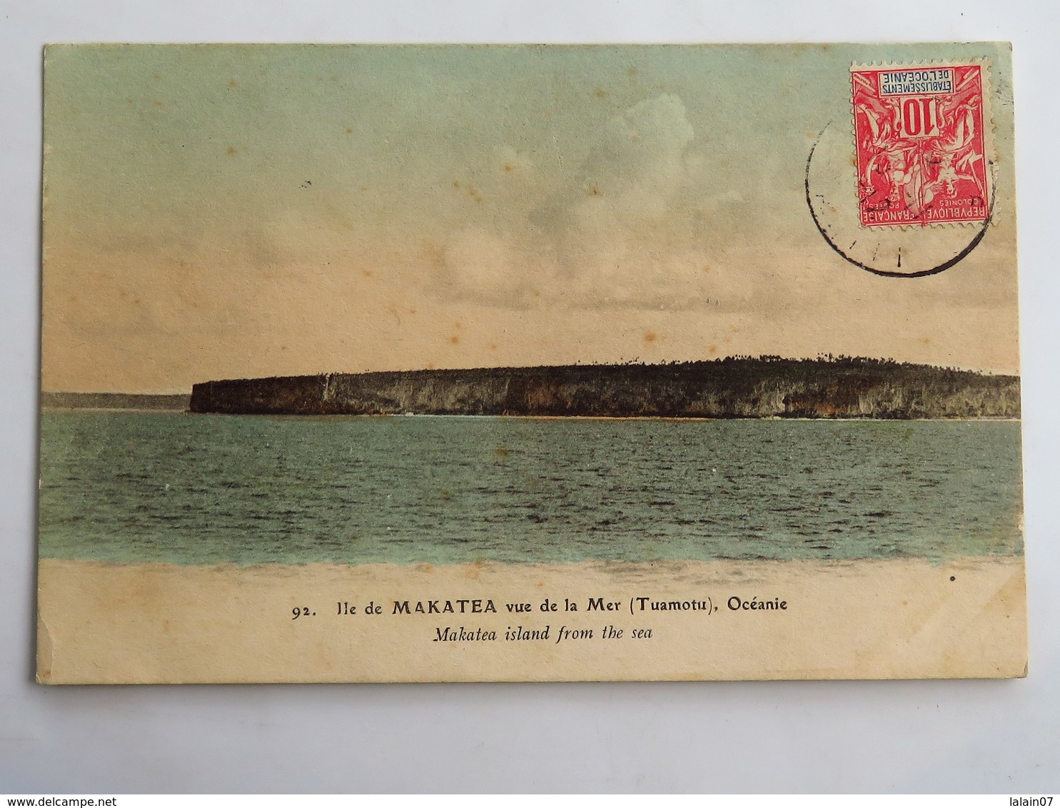 C.P.A. : TAHITI : Ile De MAKATEA, Vue De La Mer (TUAMOTU), Timbre En 1912 - Tahiti