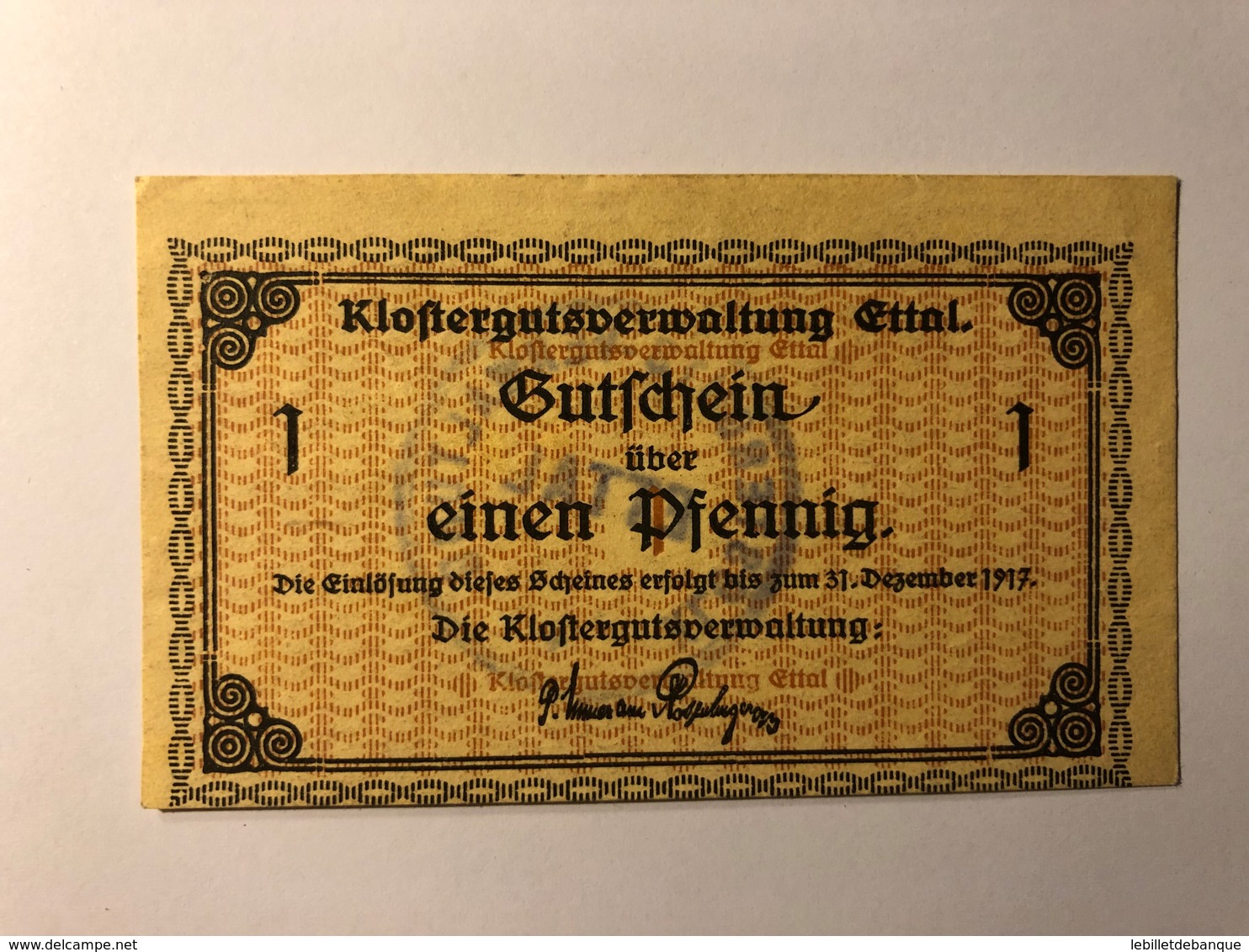 Allemagne Notgeld Allemagne Ettal 1 Pfennig - Collections