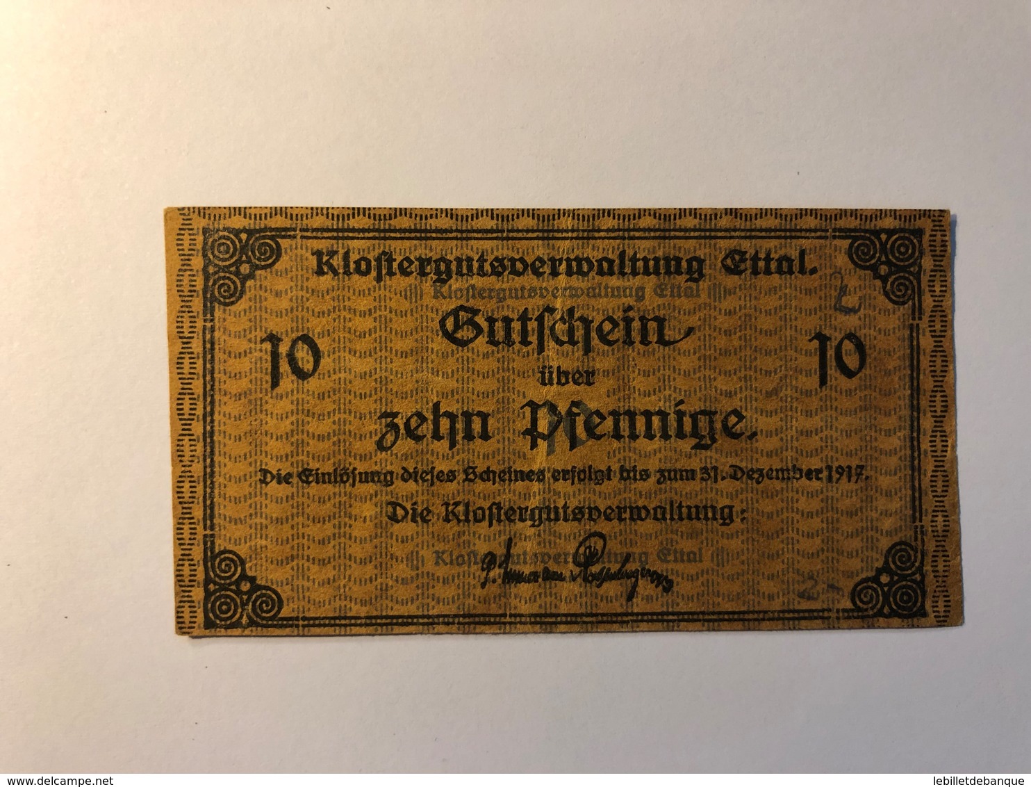 Allemagne Notgeld Allemagne Ettal 10 Pfennig - Collections