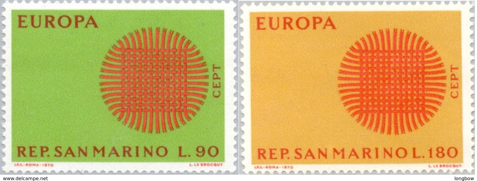 San Marino 1970 Serie C.E.P.T.- Vimini - Unused Stamps