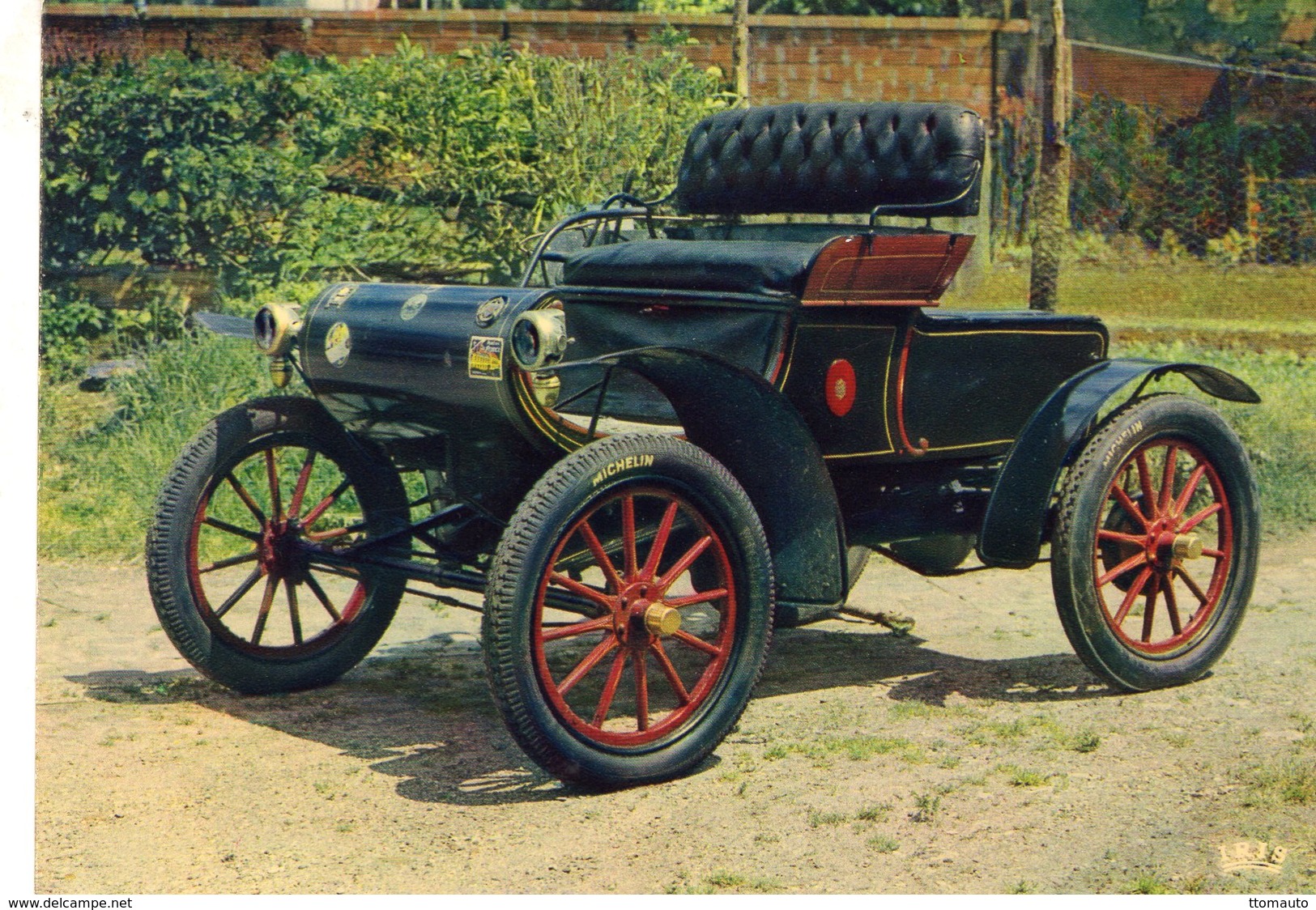 Oldsmobile  Curved Dash (1900)  -  Carte Postale Pub. Trophirès - Passenger Cars