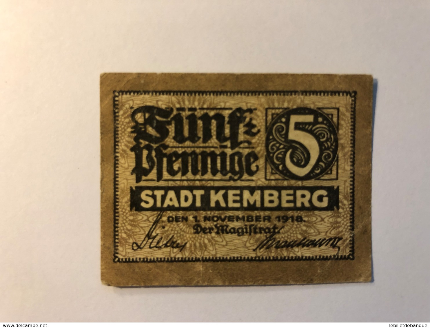 Allemagne Notgeld Allemagne Kemberg 5 Pfennig - Collections