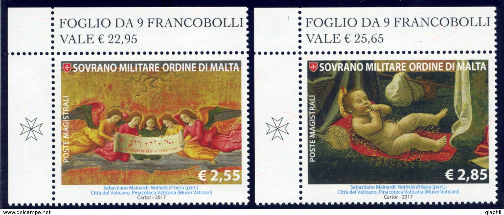 SMOM - ORDINE DI MALTA 2017 SERIE NATALE OFFERTA 60% DEL FACCIALE! - Malte (Ordre De)