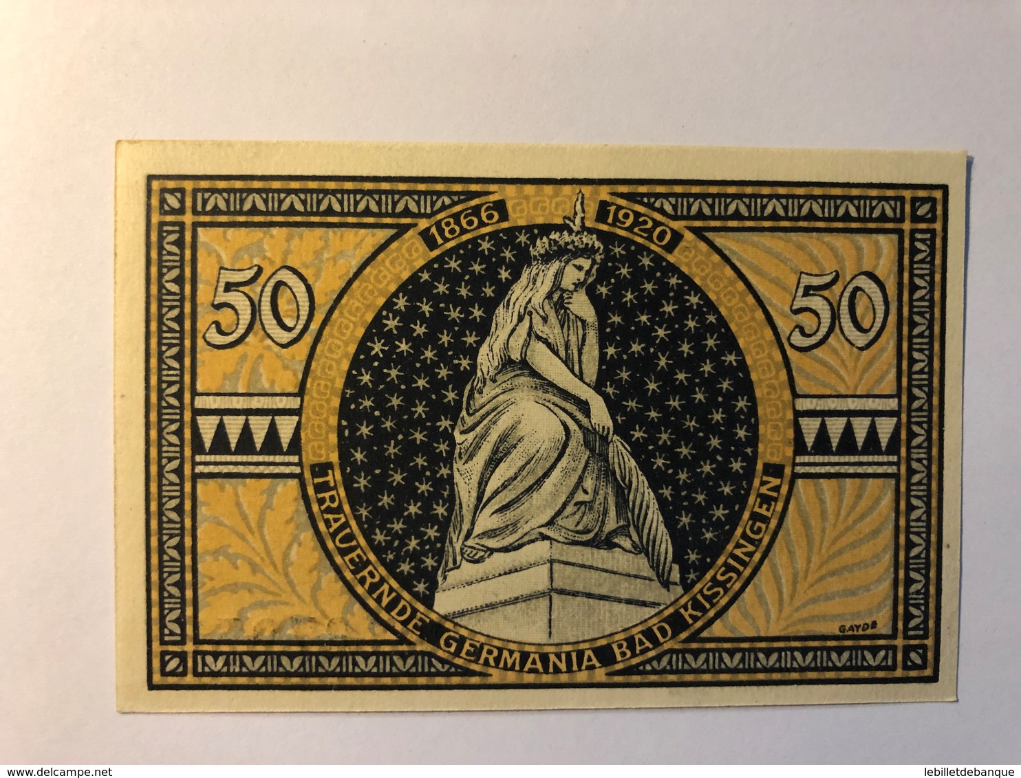 Allemagne Notgeld Allemagne Kissingen 50 Pfennig - Colecciones