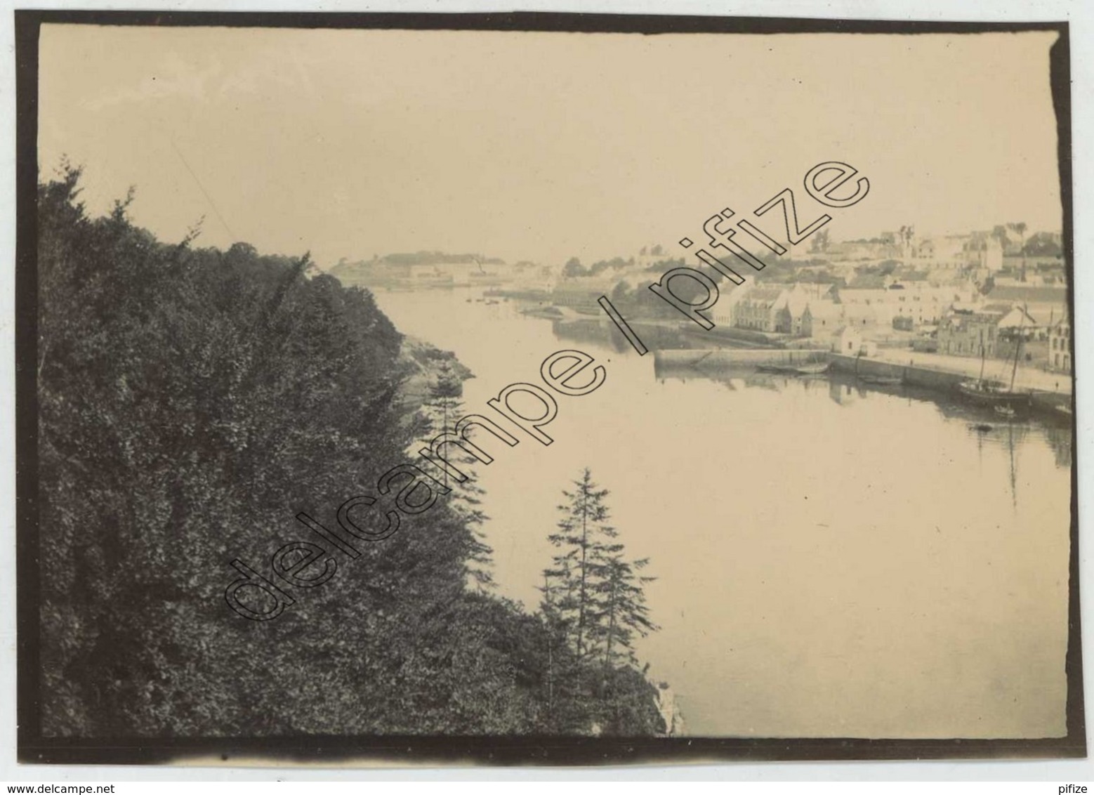 Bretagne . Finistère . Douarnenez Et L'Ile Tristan , Vues Du Viaduc . 1901 . - Lieux