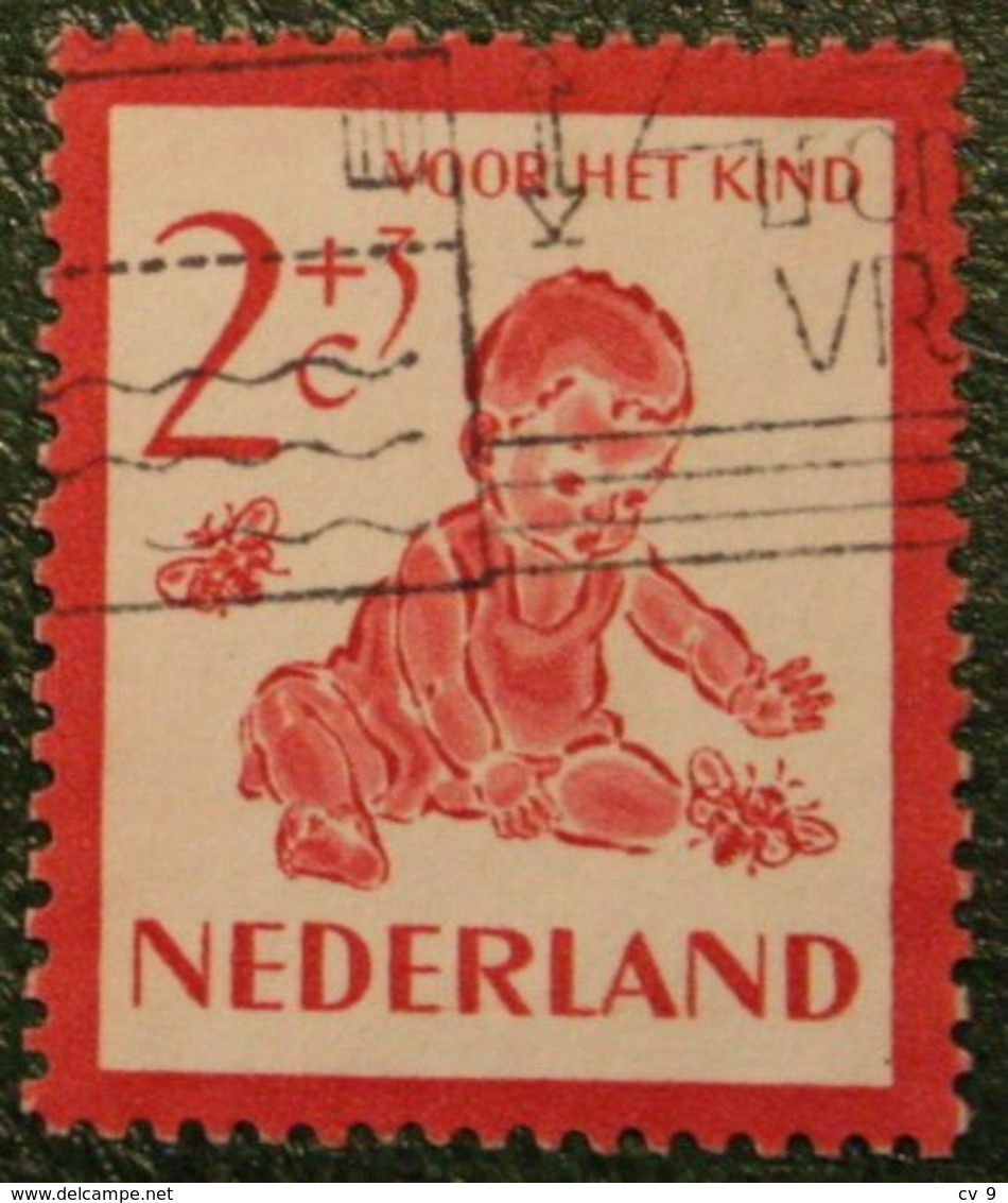 2 + 3 Kinderzegel Child Welfare Kinder Enfant NVPH 563 (Mi 565) 1950 Gestempelt / Used NEDERLAND / NIEDERLANDE15 - Gebraucht