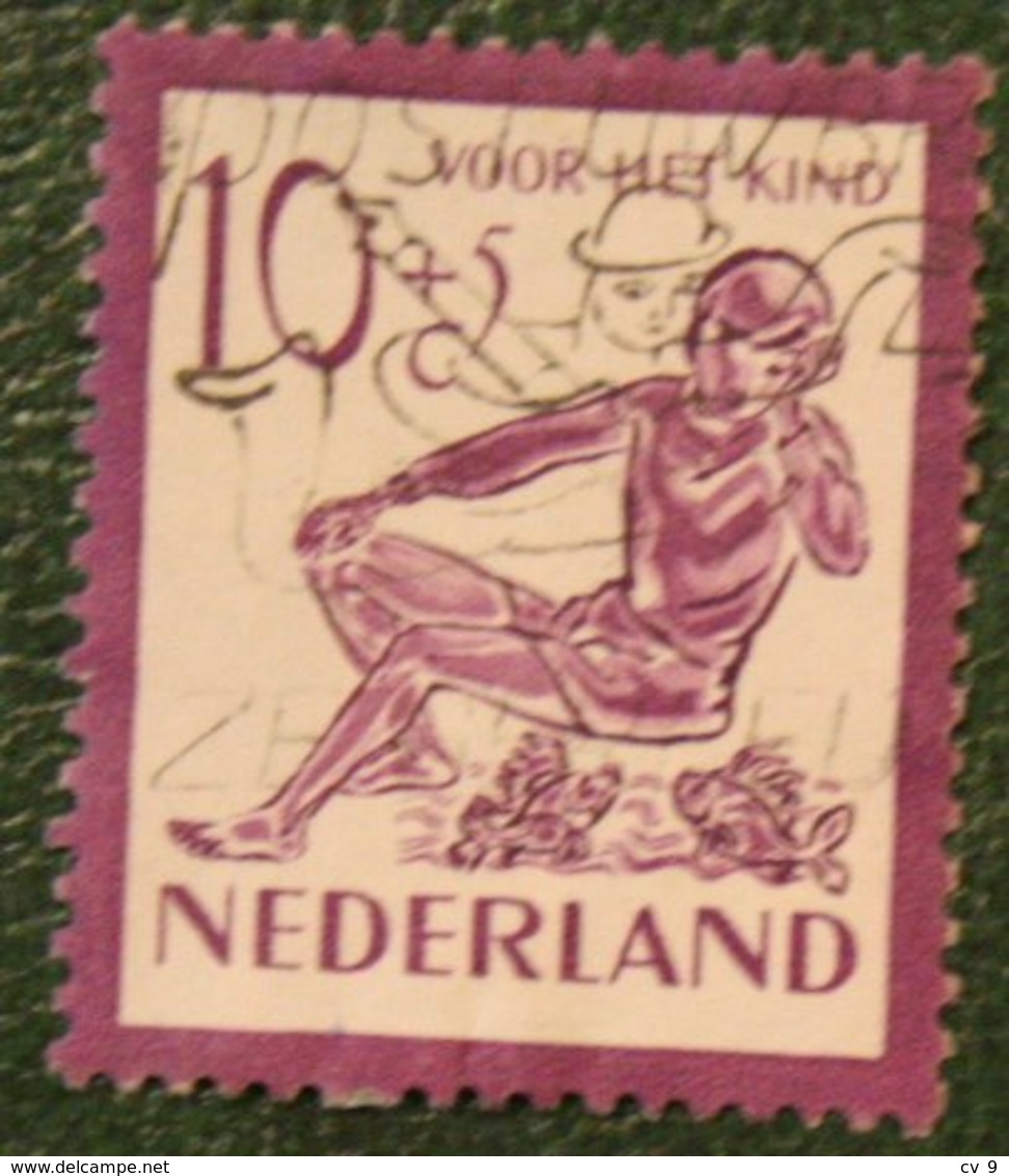 10 + 5 Ct Kinderzegel Child Welfare Kinder Enfant NVPH 566 (Mi 568) 1950 Gestempelt / Used NEDERLAND / NIEDERLANDE15 - Gebraucht