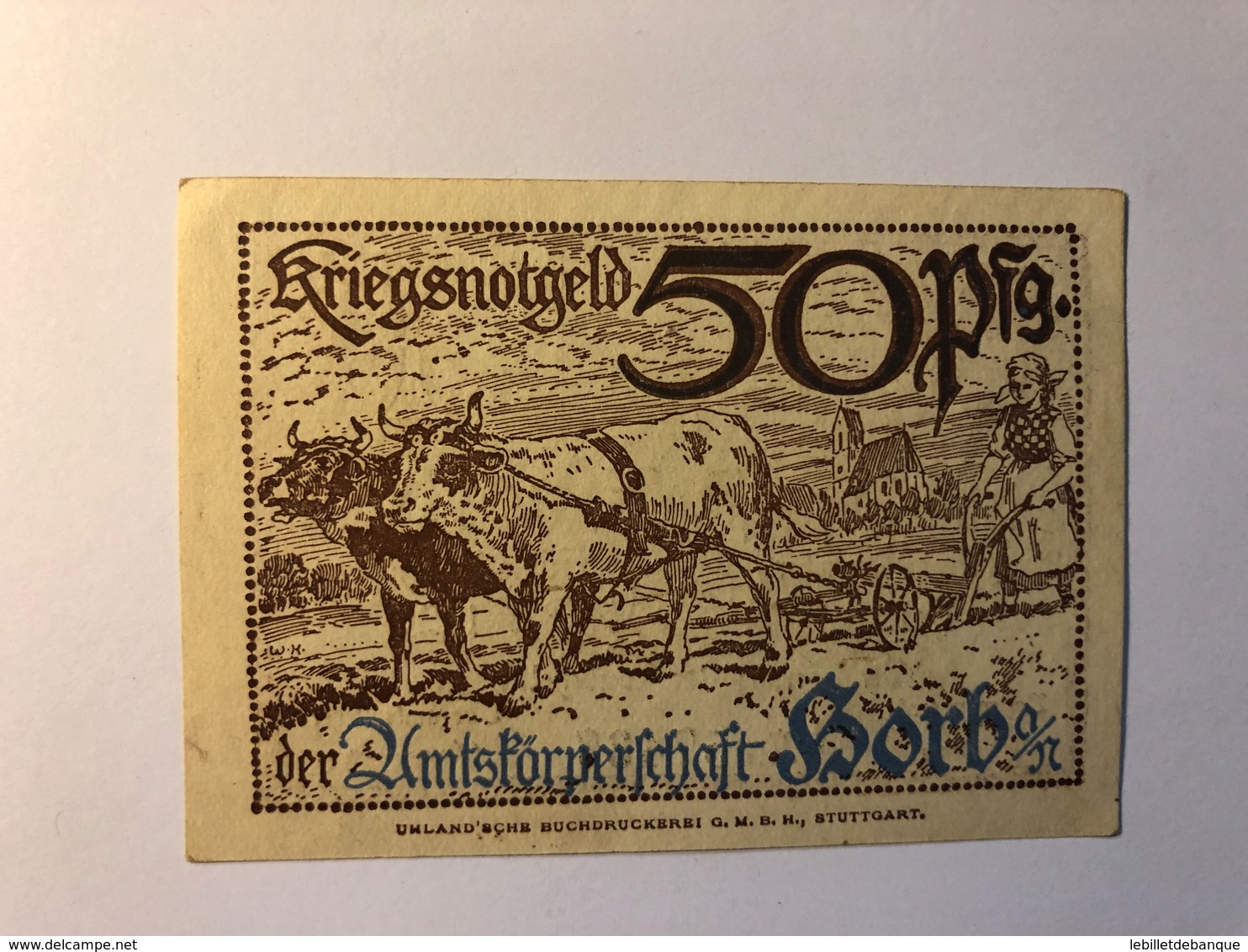 Allemagne Notgeld Allemagne Korb 50 Pfennig - Collections