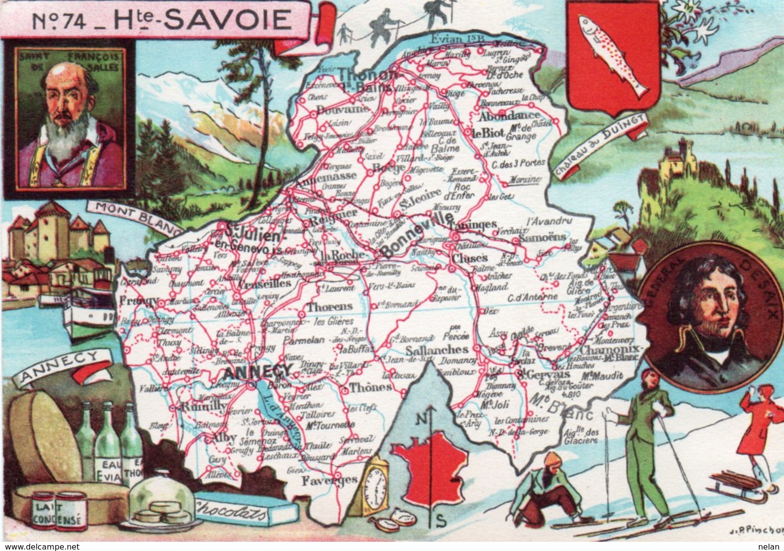 FRANCIA-HUTE SAVOIE N-74  FG-NV - Carte Geografiche