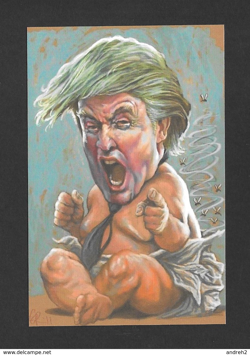 HUMOUR - INSOLITE -  DONALD TRUMP PRÉSIDENT DES ÉTATS UNIS - CARICATURE EN BÉBÉ - Humour