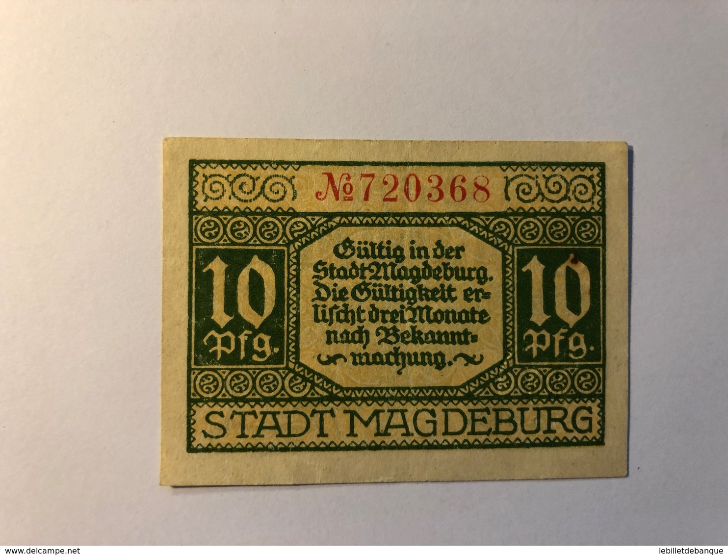 Allemagne Notgeld Allemagne Magdeburg 10 Pfennig - Collections