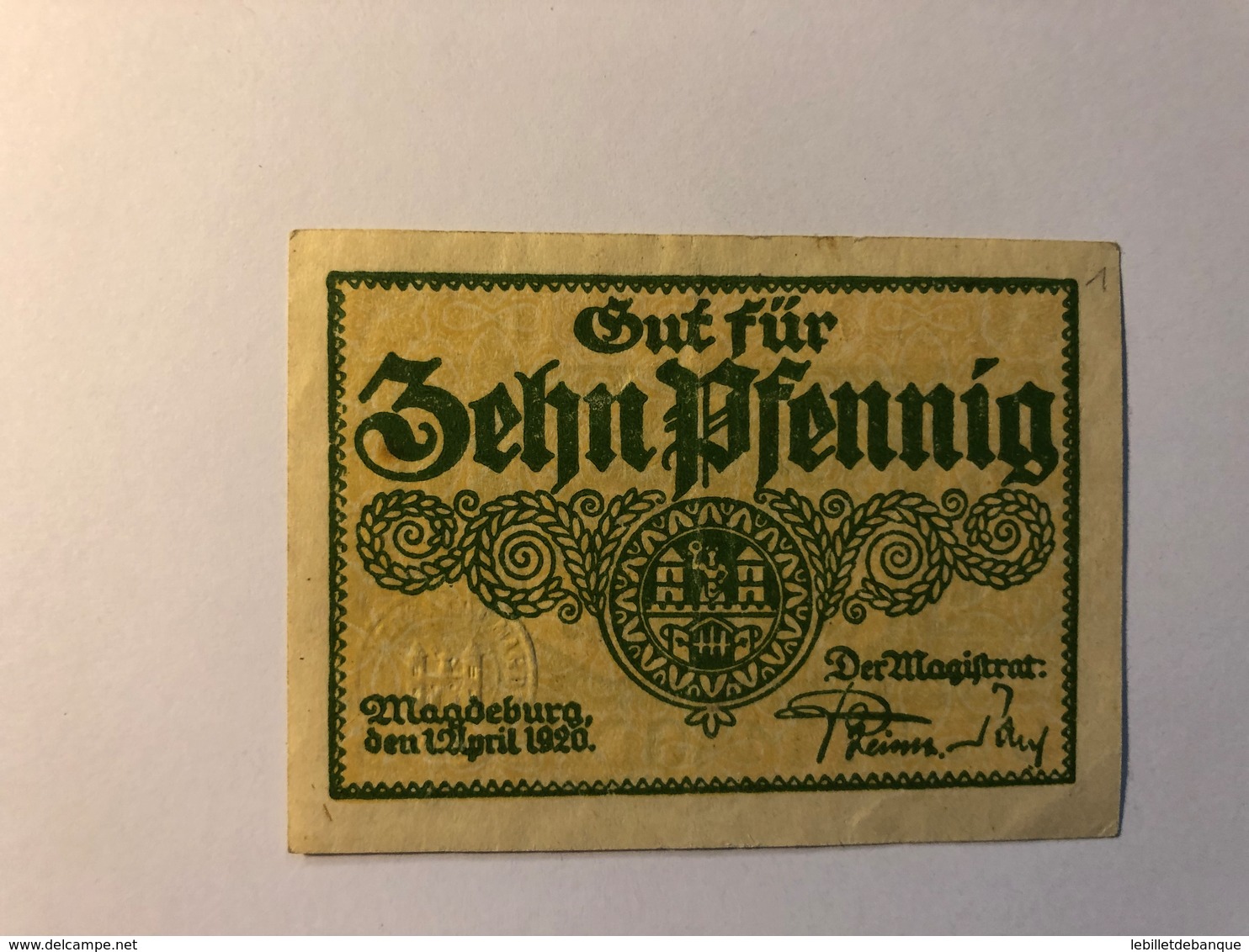 Allemagne Notgeld Allemagne Magdeburg 10 Pfennig - Collections