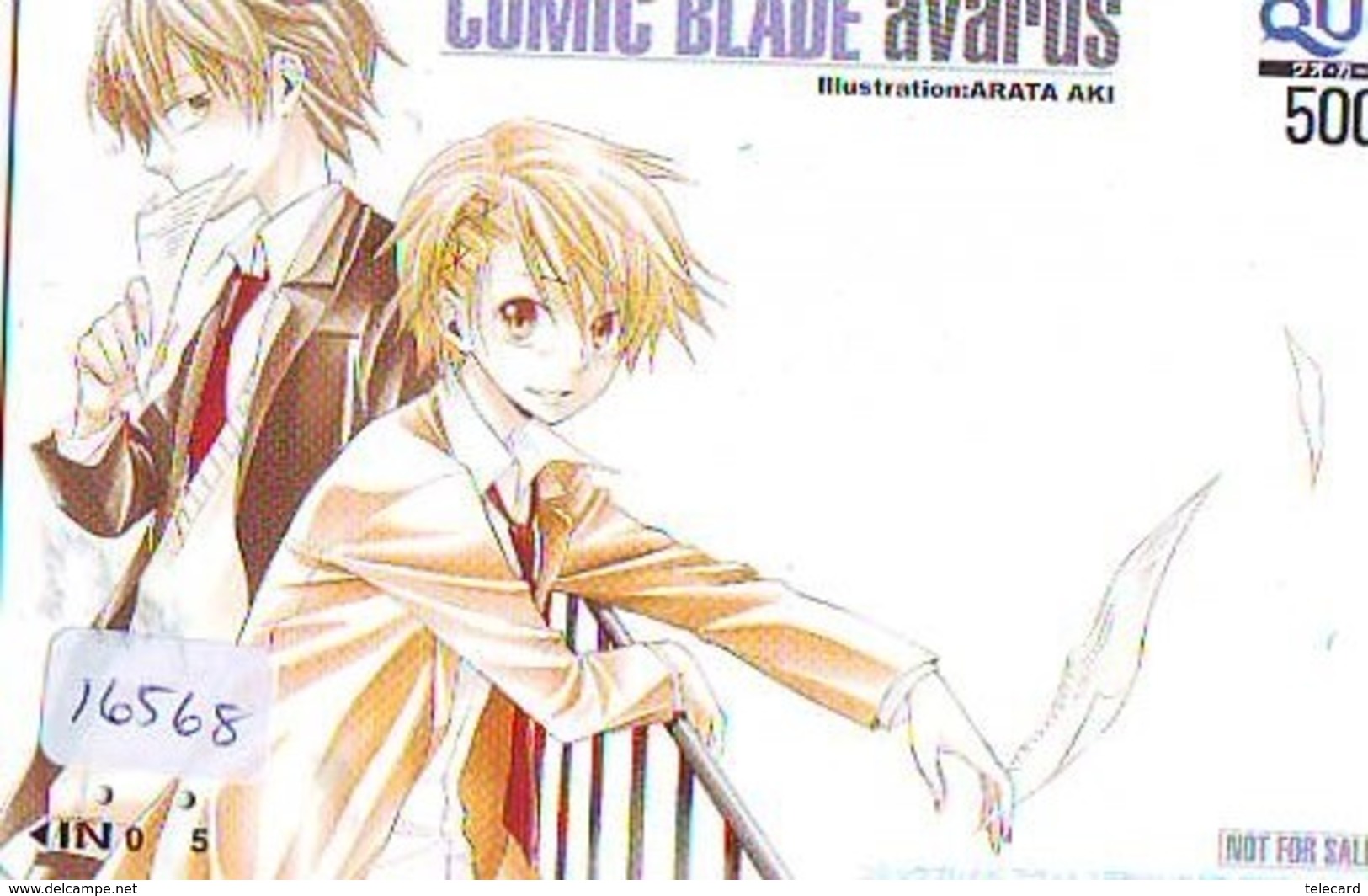 Carte Prépayée Japon * MANGA * COMIC BLADE AVARUS * (16.568) COMIC * ANIME Japan Prepaid Card * CINEMA * FILM - BD