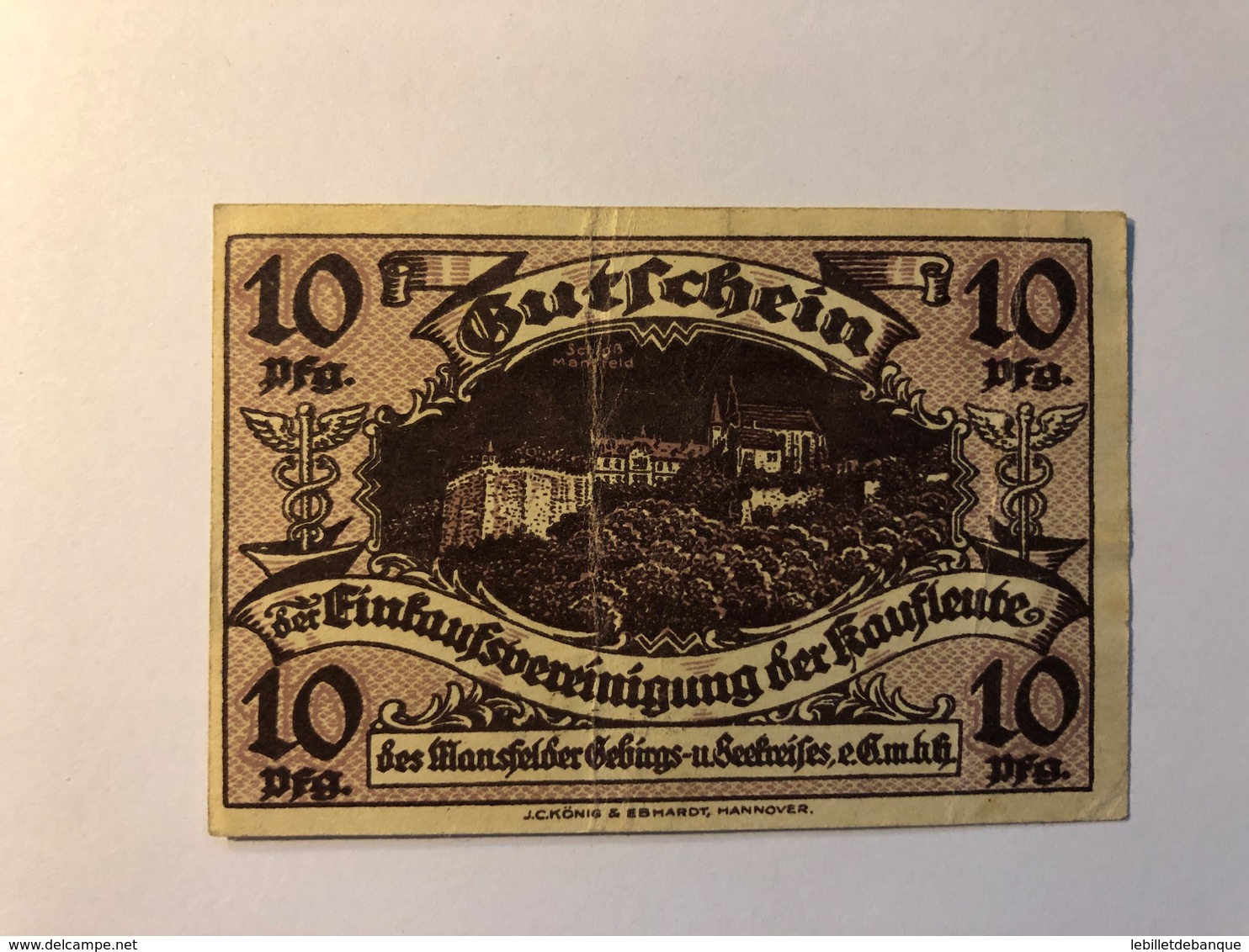 Allemagne Notgeld Allemagne Riostermansfeld 10 Pfennig - Collections