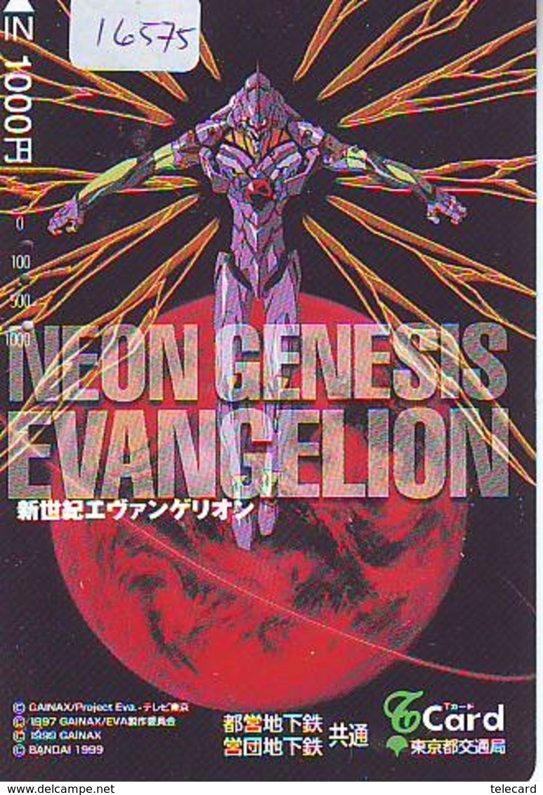 Carte Prépayée Japon * MANGA * EVANGELION * (16.575) COMIC * ANIME Japan Prepaid Card * CINEMA * FILM - BD