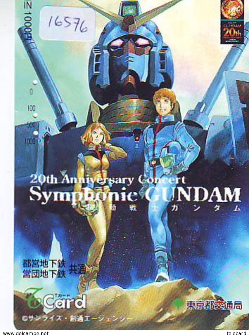 Carte Prépayée Japon * MANGA * SYMPHONIC GUNDAM * (16.576) COMIC * ANIME Japan Prepaid Card * CINEMA * FILM - Comics