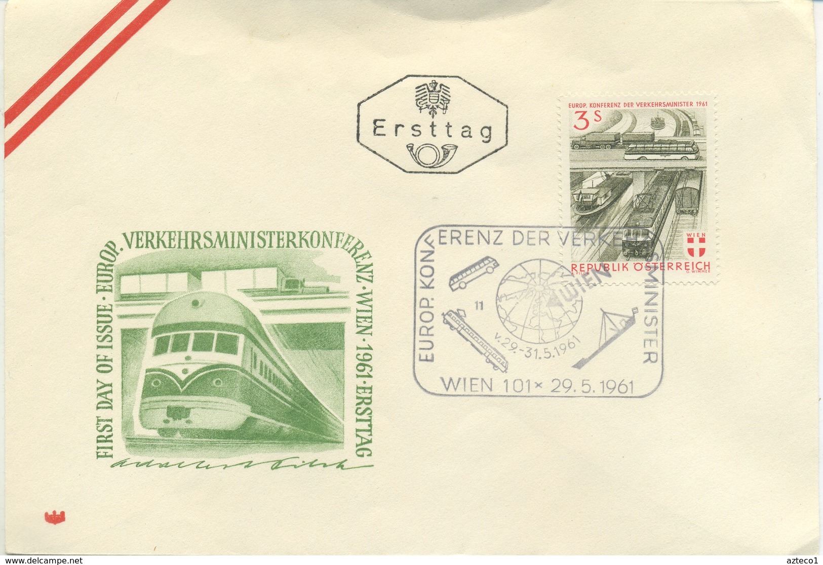 AUSTRIA  - FDC  1961 -  EUROPA - CONFERENCE TRANSPORTATION MINISTERS - FDC