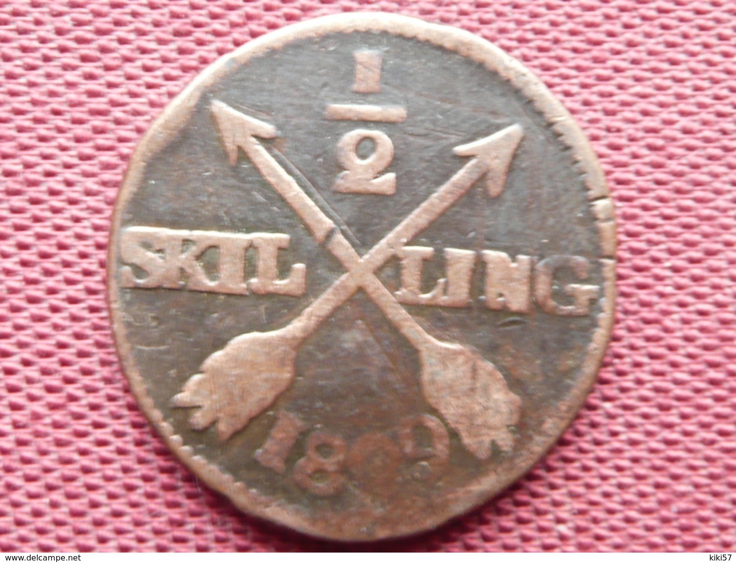 SUEDE Monnaie De 1/2 Skilling 1809 - Suède
