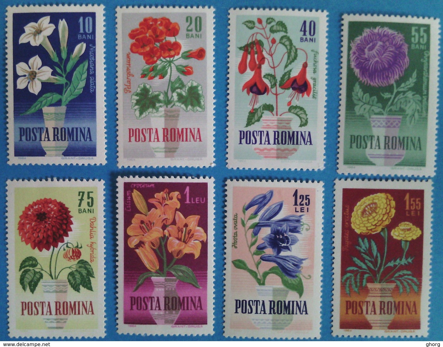 Roumanie : Lot De 6 Timbres Sur Les Fleurs Cultivés Neuf - Autres & Non Classés