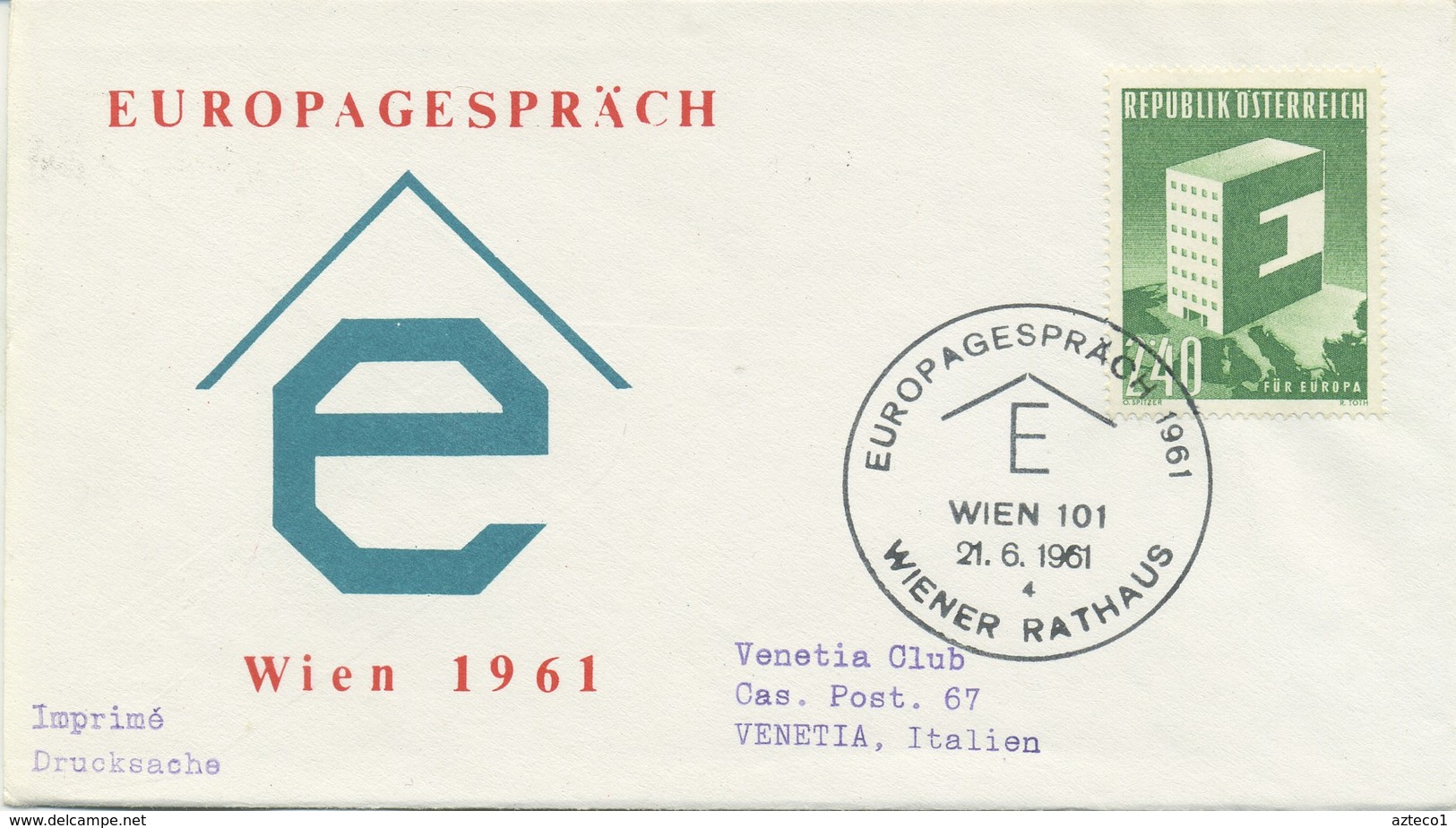 AUSTRIA  - FDC  1959 - EUROPA UNITA - CEPT - ANNULLO SPECIALE EUROPAGESPRACH - FDC