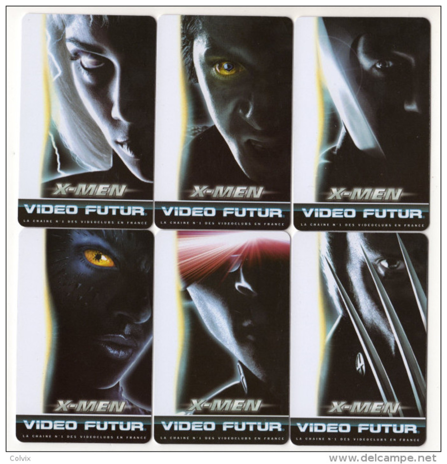 FRANCE LOT 6 CARTES VIDEO FUTUR N° 156 X-MEN TIRAGE 3000 RARE - Collectors