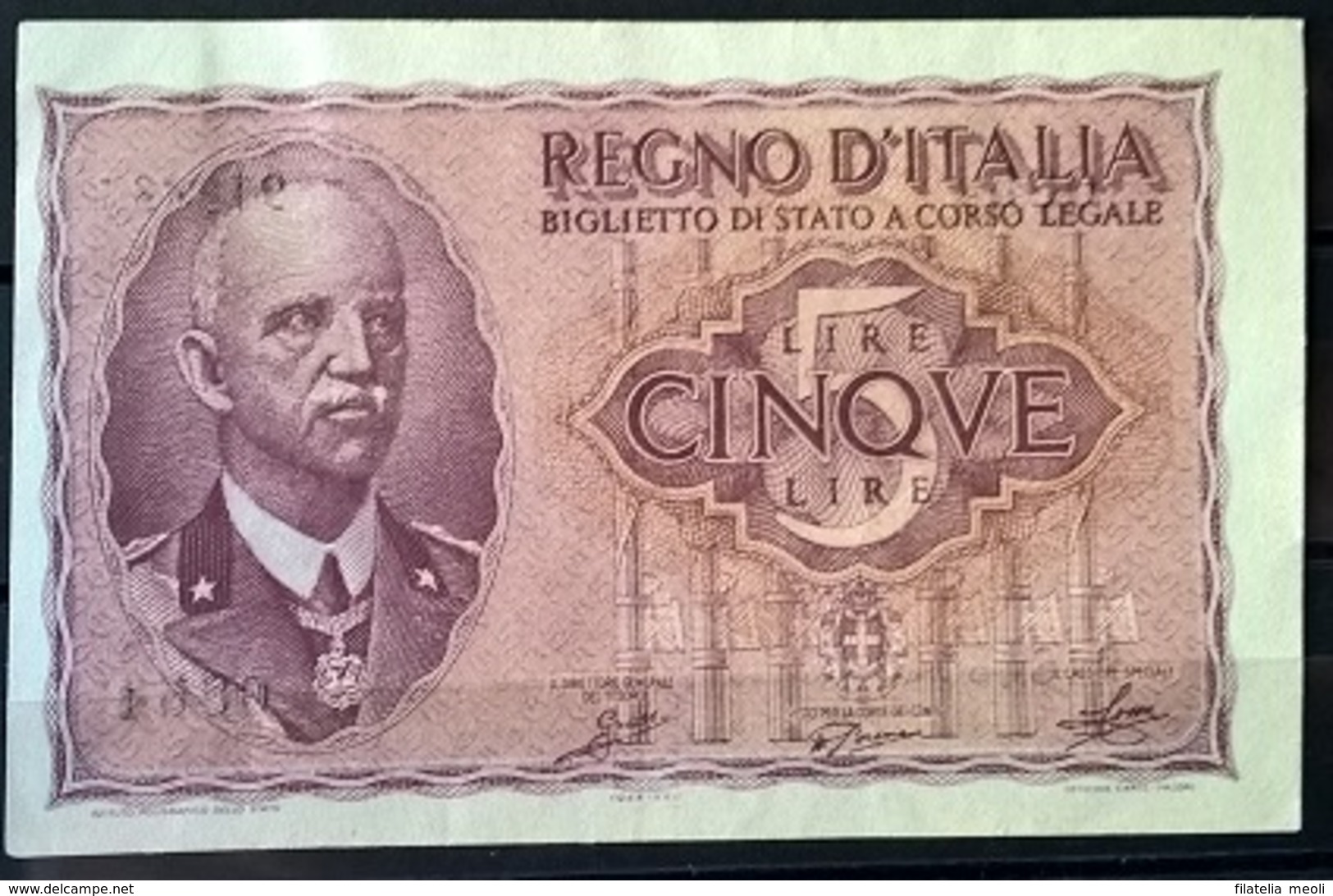 1939 - 5 LIRE FIOR DI STAMPA - Italia – 5 Lire