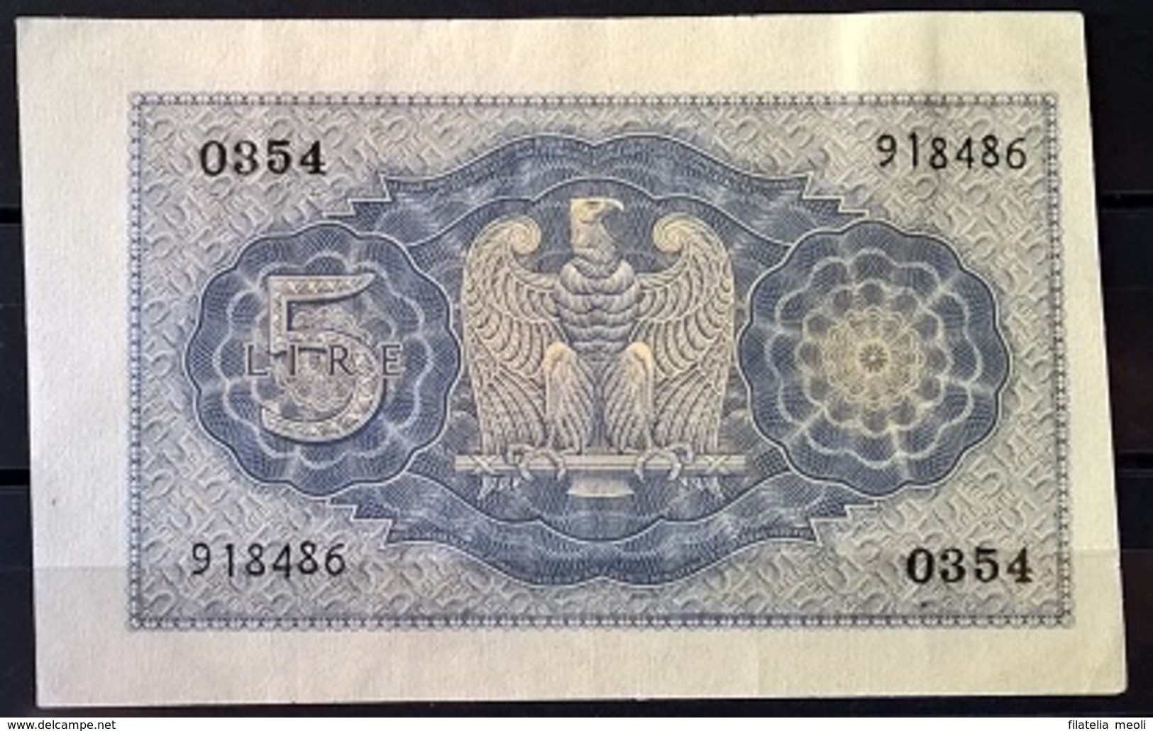1939 - 5 LIRE FIOR DI STAMPA - Italië– 5 Lire