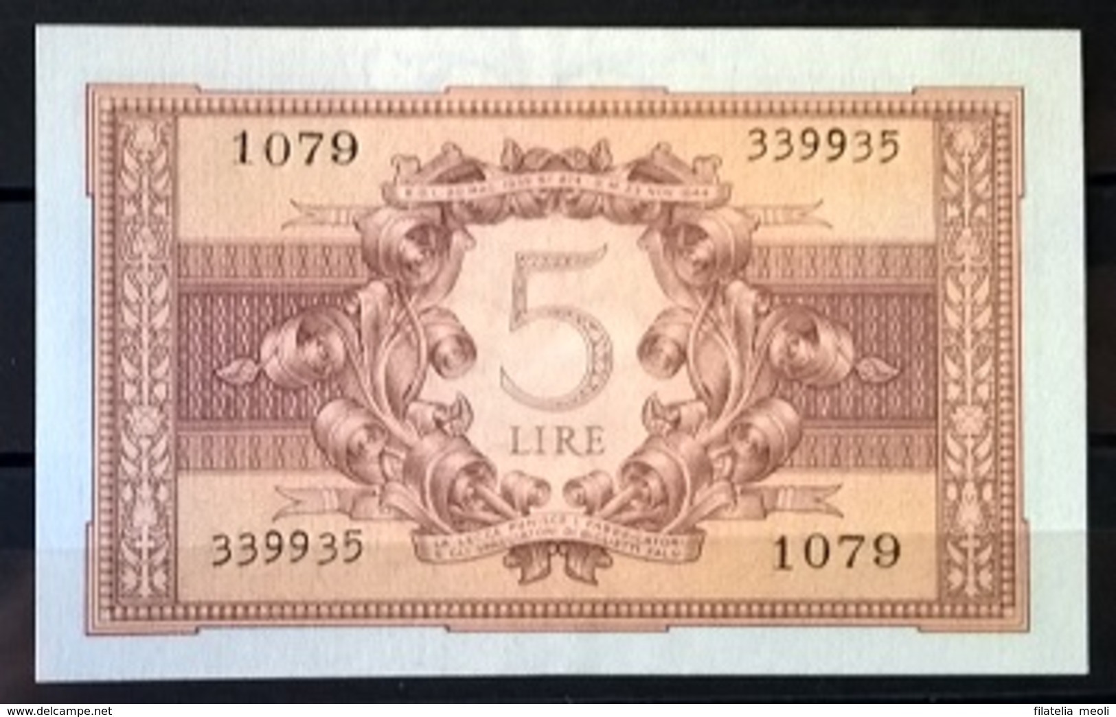 1944 - 5 LIRE FIOR DI STAMPA - Italië– 5 Lire