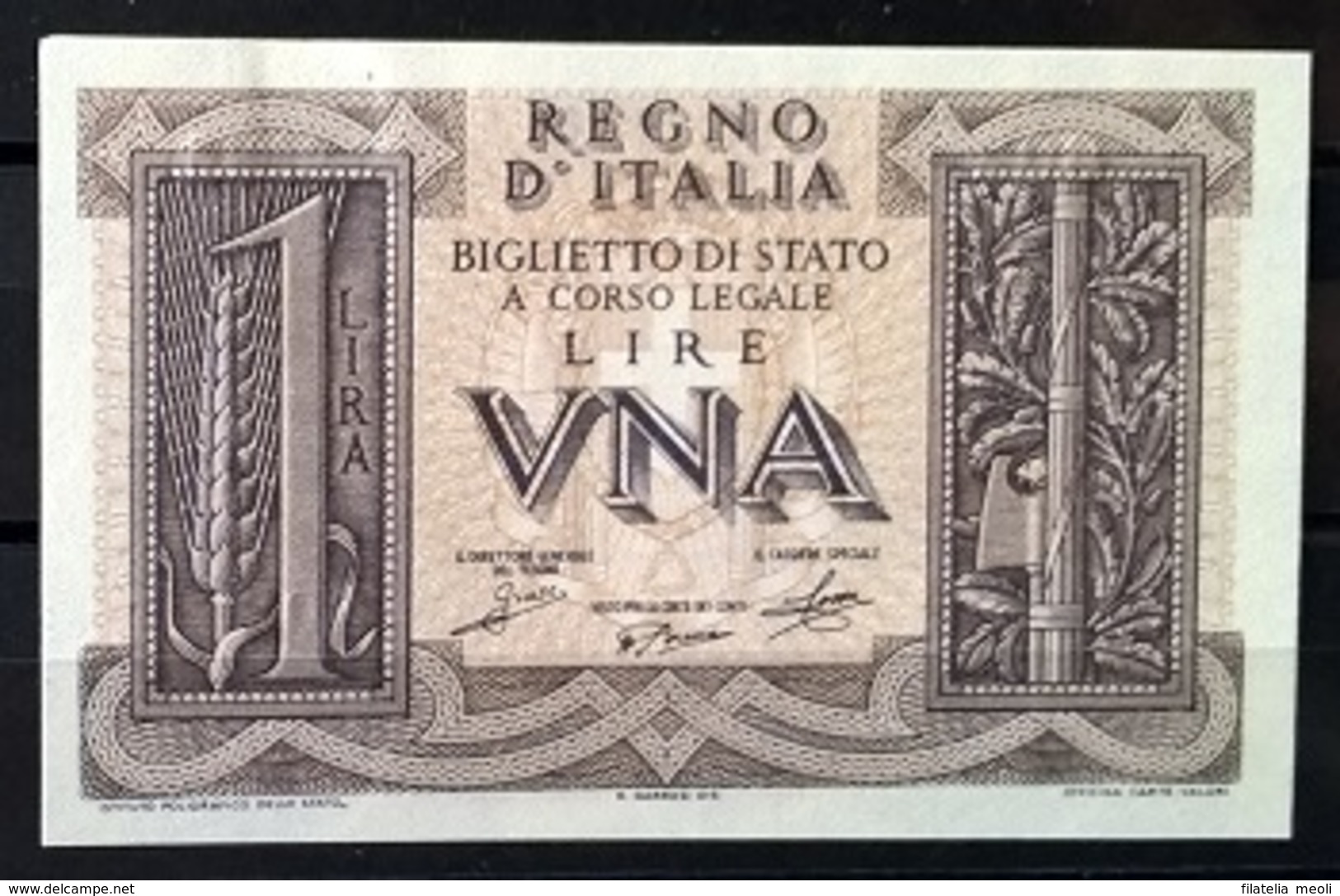 1939 - 1 LIRA FIOR DI STAMPA - Italia – 1 Lira