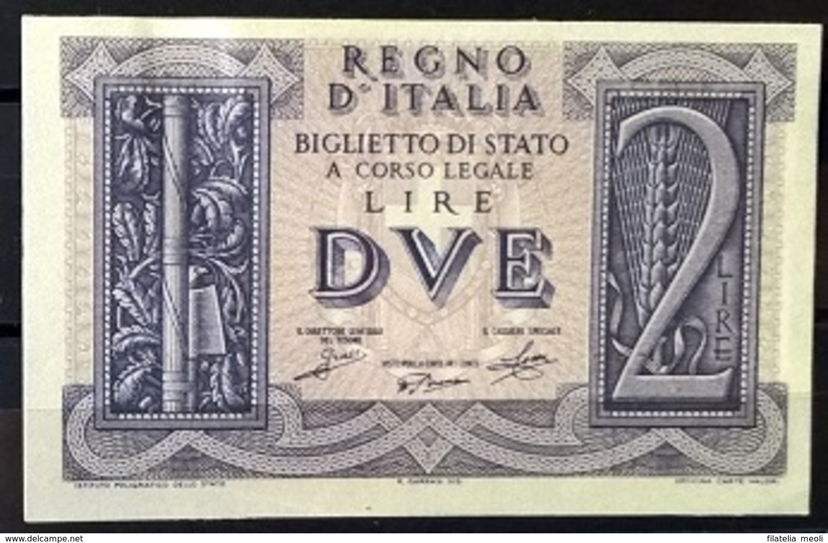 1939 - 2 LIRE FIOR DI STAMPA - Italia – 2 Lire