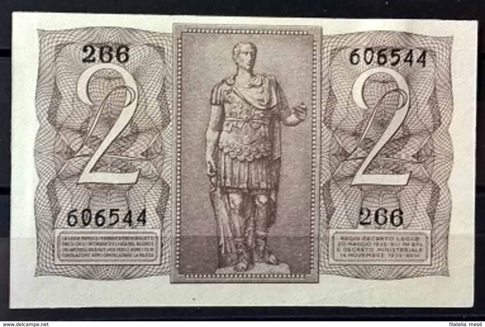 1939 - 2 LIRE FIOR DI STAMPA - Italia – 2 Lire