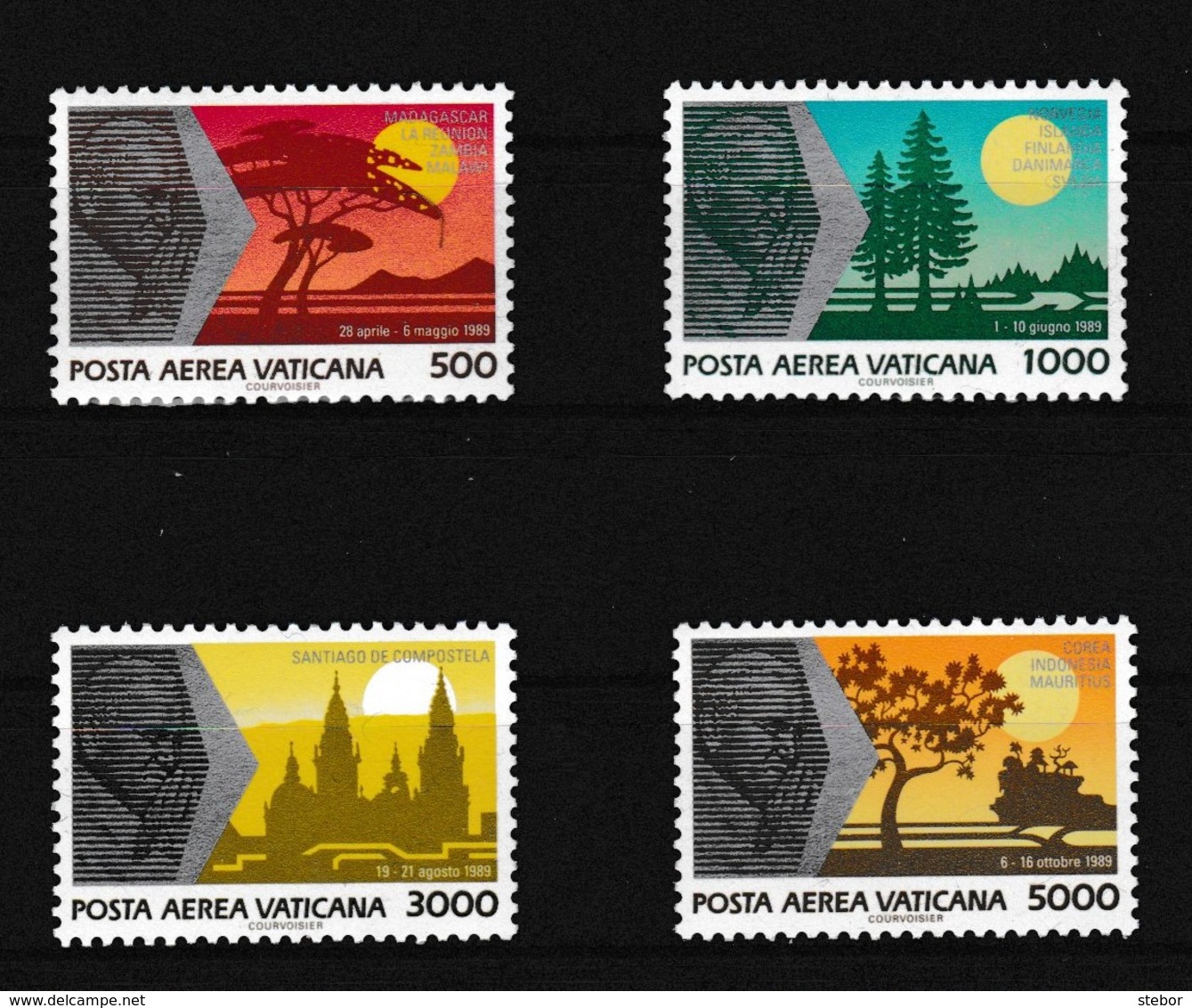 Vatikaan 1990 Luchtpost Nr 88/91**, Zeer Mooi Lot Krt 4057 - Poste Aérienne