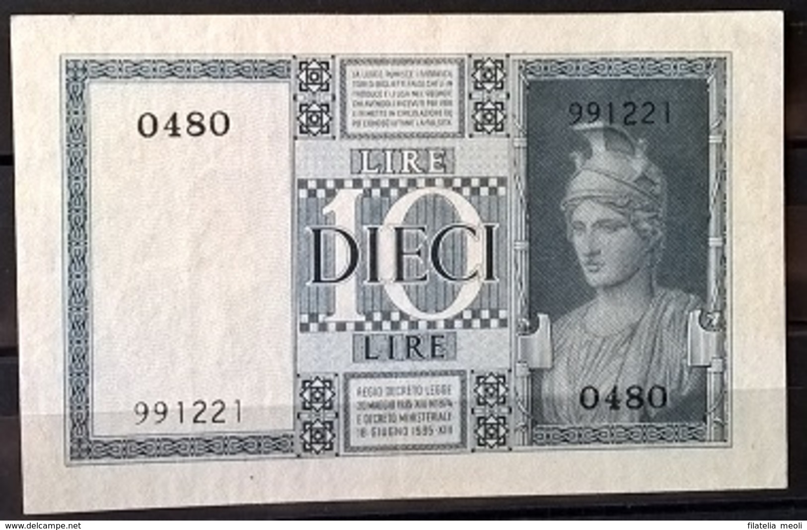 1935 - 10 LIRE FIOR DI STAMPA - Italia – 10 Lire