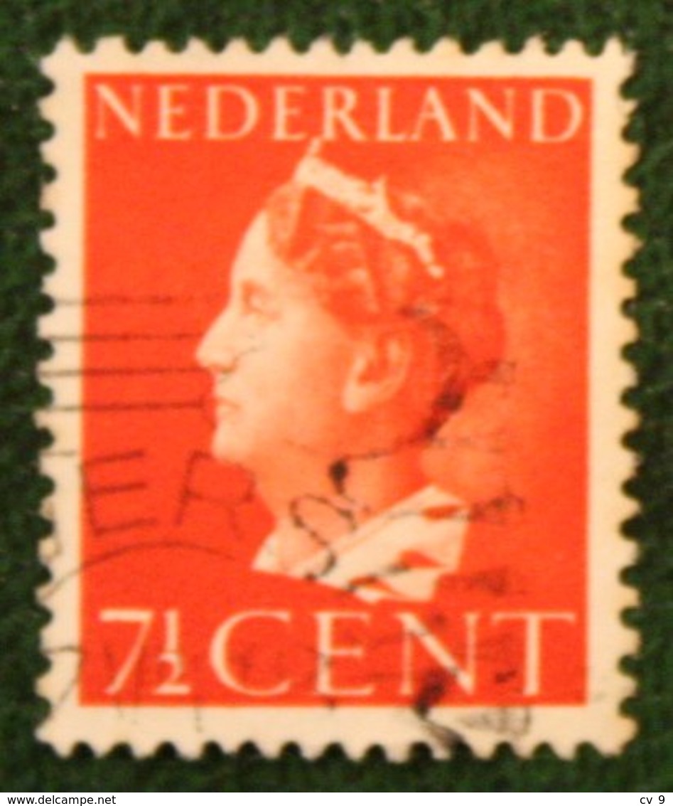 7 1/2 Ct WIlhelmina Konijnenburg NVPH 334 (Mi 342) 1940-1947 Gestempeld / Used  NEDERLAND / NIEDERLAND - Gebraucht