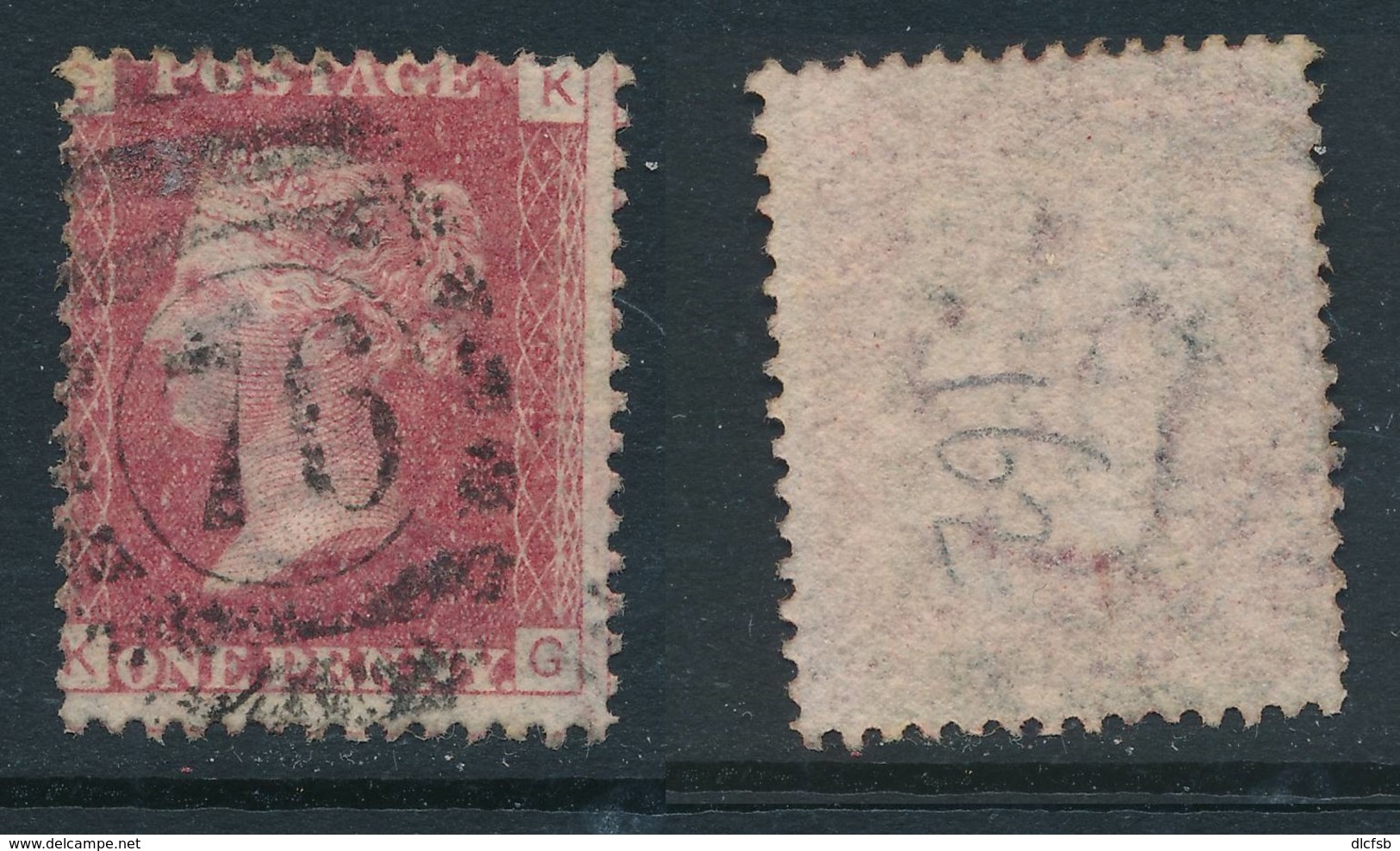 GB, 1 Penny Red Plate 162 Fine Used SG43, Cat £9 - Gebruikt