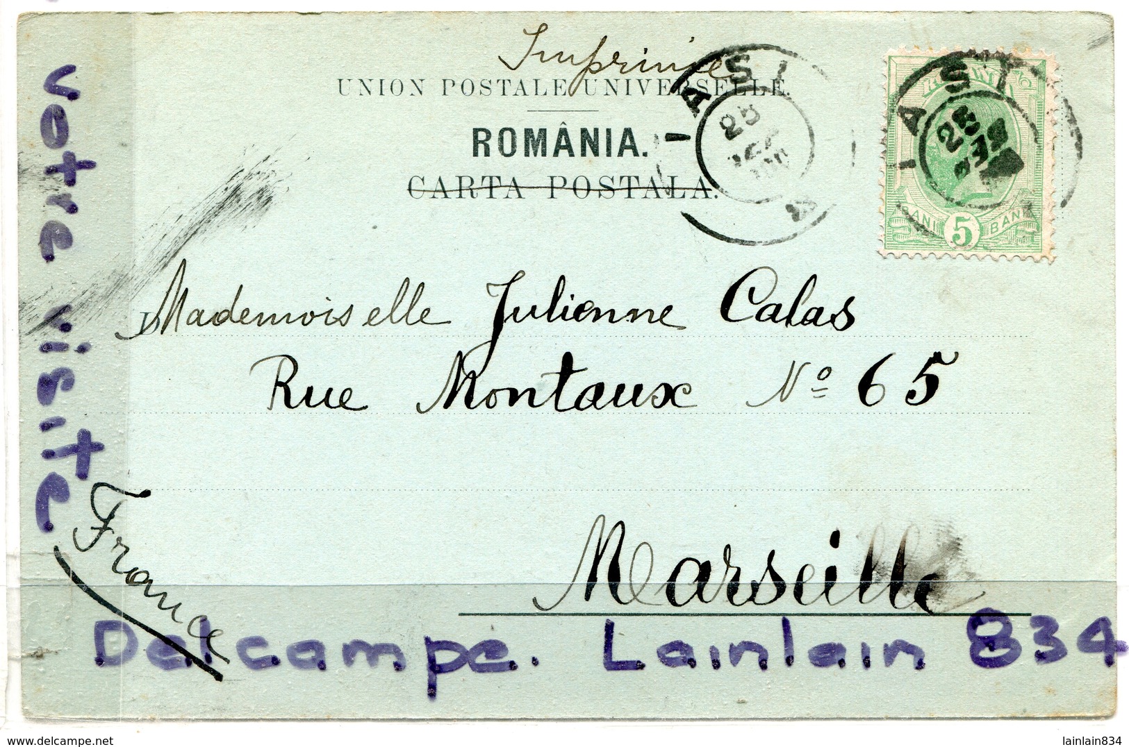 - Roumanie - Romania, Gradina, Niamt,  Peu Courante, épaisse, écrite, 1900, TBE, Scans. - Roumanie