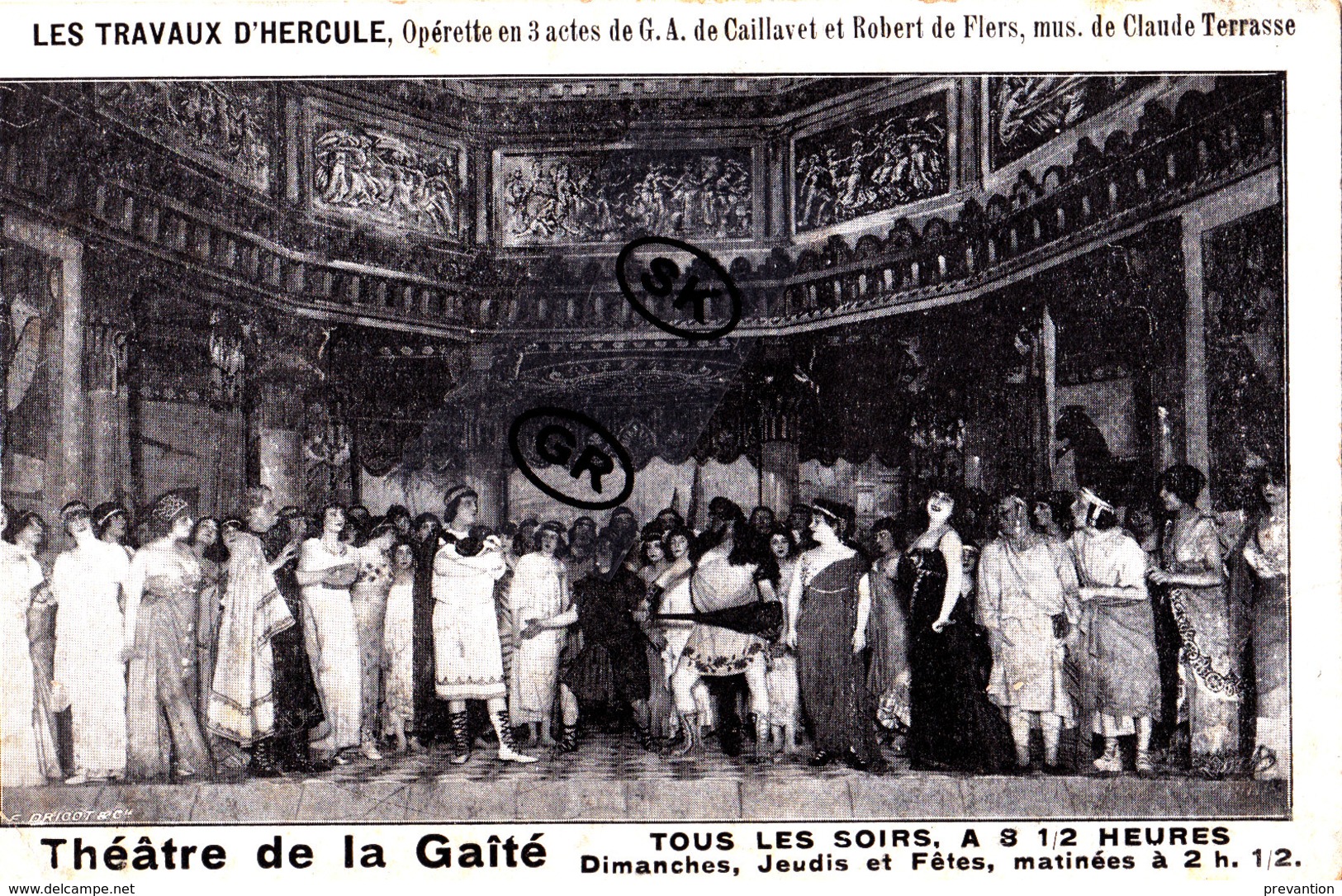 Théâtre De La Gaité - Les Travaux D'hercule, Opérette En 3 Actes - Carte Trés Animée - Théâtre