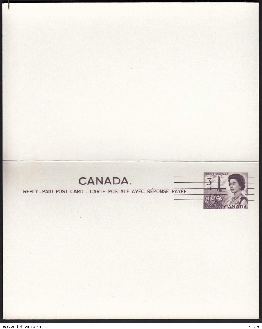 Canada / Postal Stationery / Reply Post Card 3 C / Queen Elizabeth II / - 1953-.... Reinado De Elizabeth II