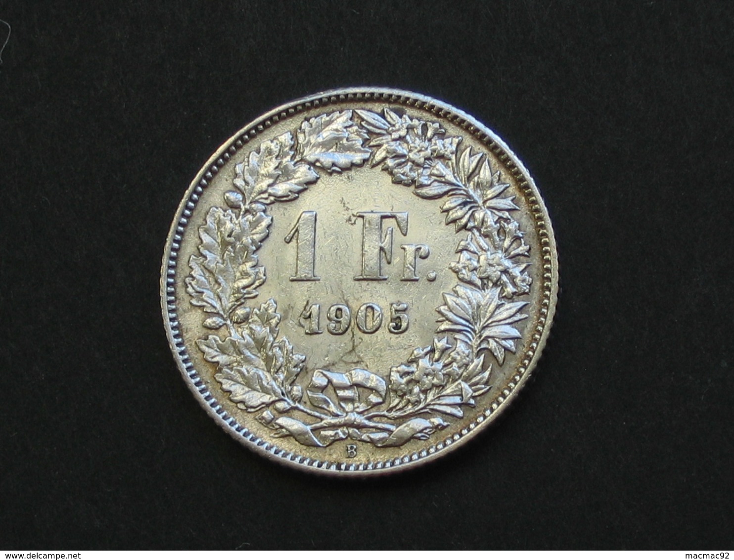 SUISSE  - 1 Franc 1905  - Argent-Silver   *** ACHAT IMMEDIAT *** Très Belle Monnaie - Altri & Non Classificati