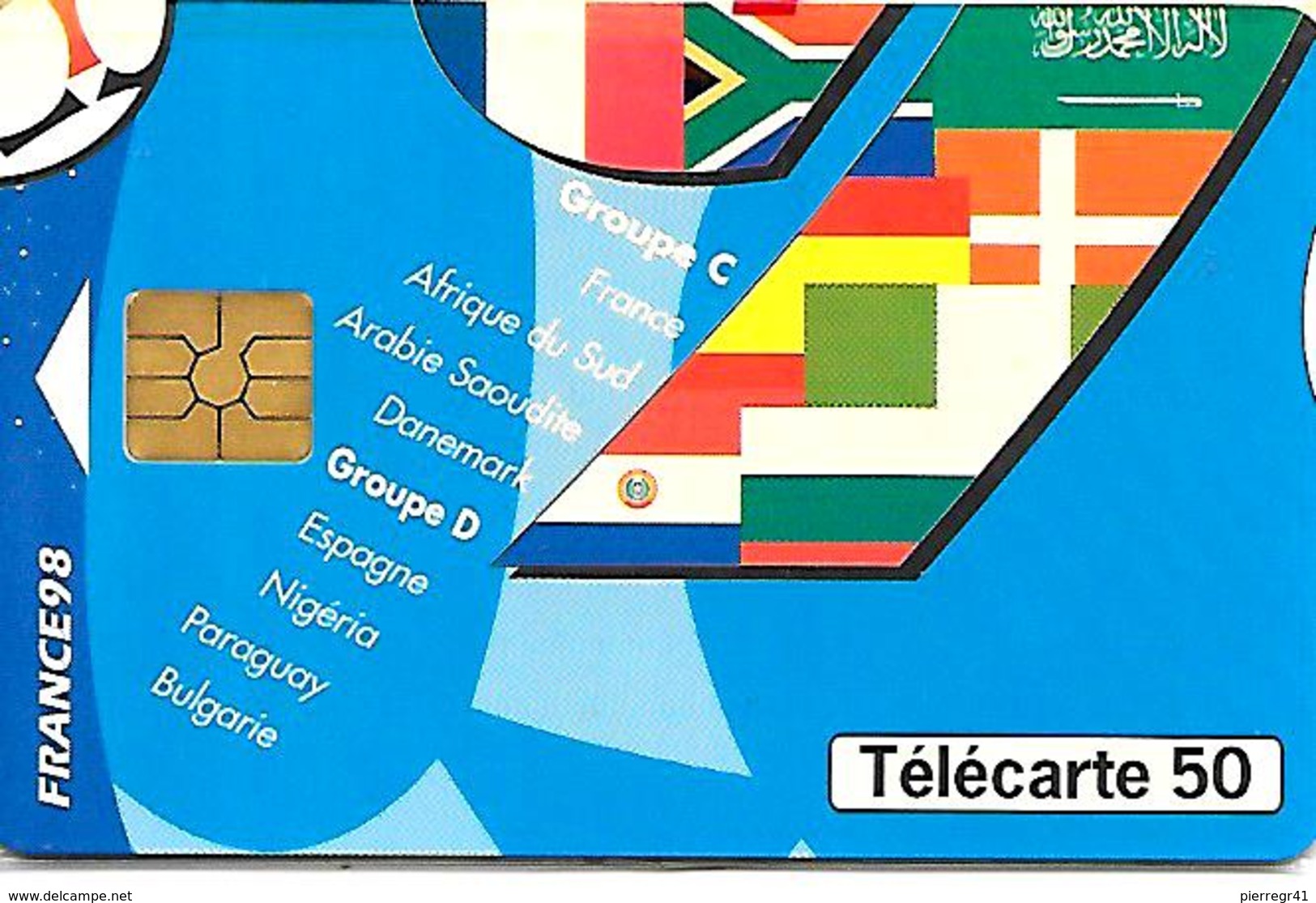 CARTE-n-PUBLIC-50U-F836-GEM2-03/98-PUZZLE-GROUPE-C Et D-COUPE DU MONDE 98--NSB-TBE - 1998