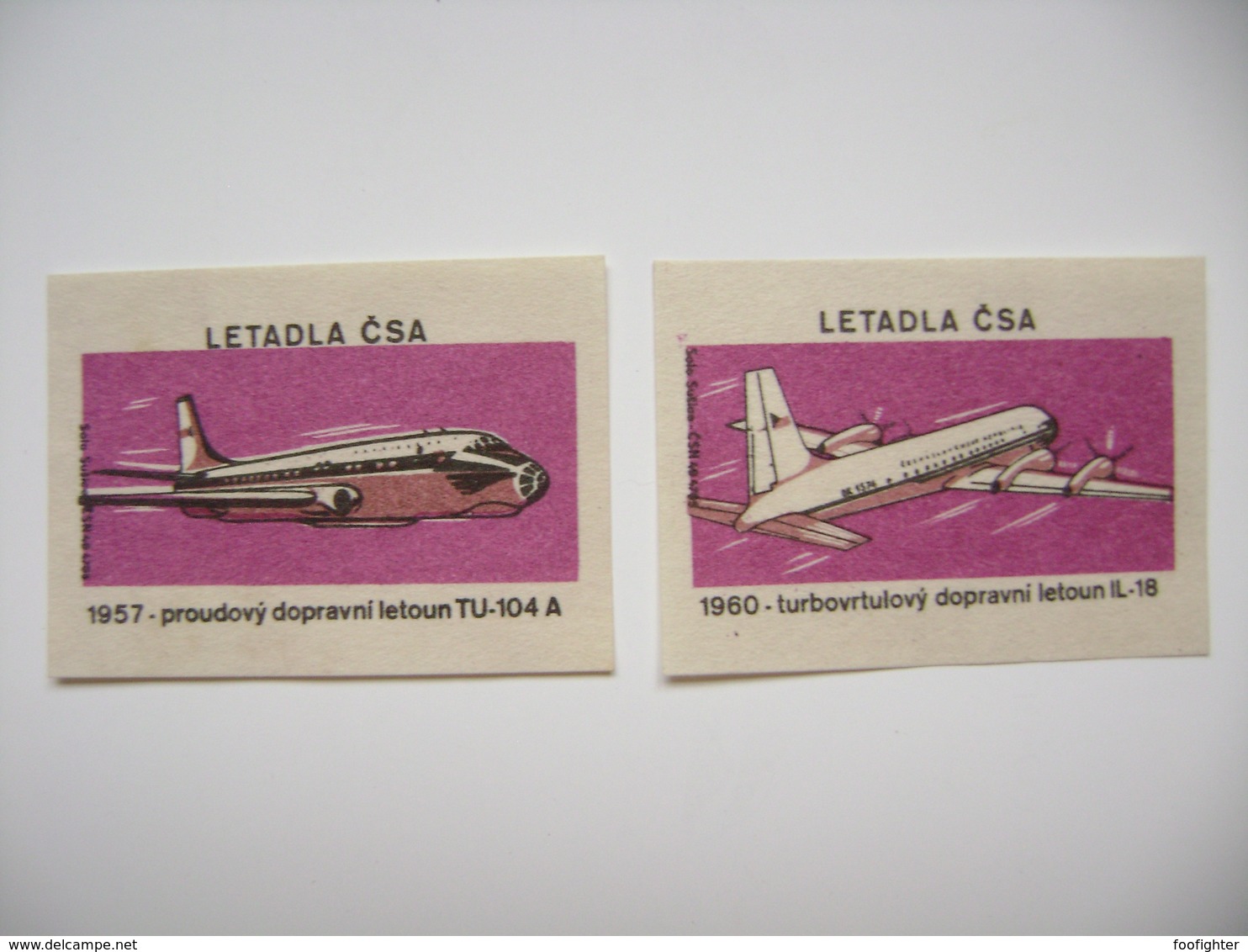 Czechoslovakia series 24 matchbox label 1964 - Czechoslovak airplanes - history of Czech aviation