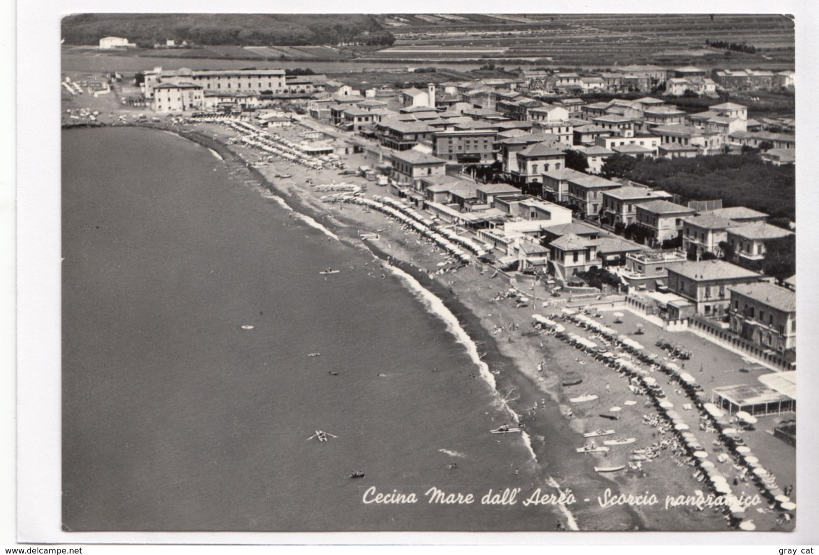Cecina Mare Dall Aereo, Italy, Used Real Photo, Vera Fotografia Used Postcard [22359] - Livorno