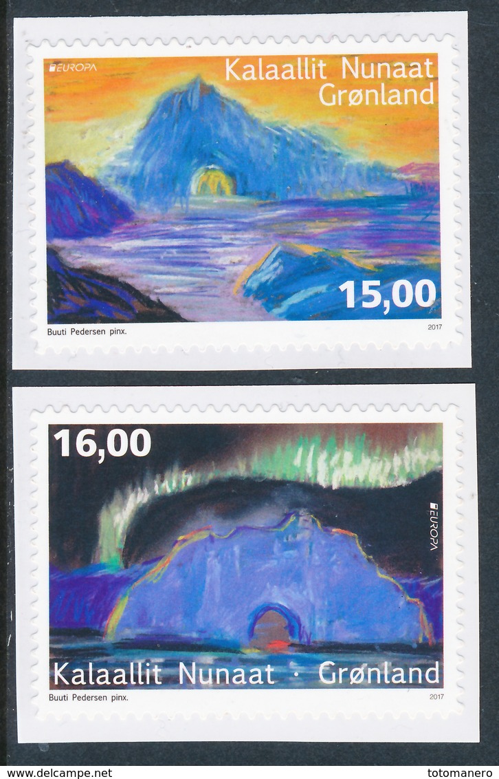 GREENLAND/Grönland EUROPA 2017 "Castles"  Set Of 2v** Adhesive - 2017