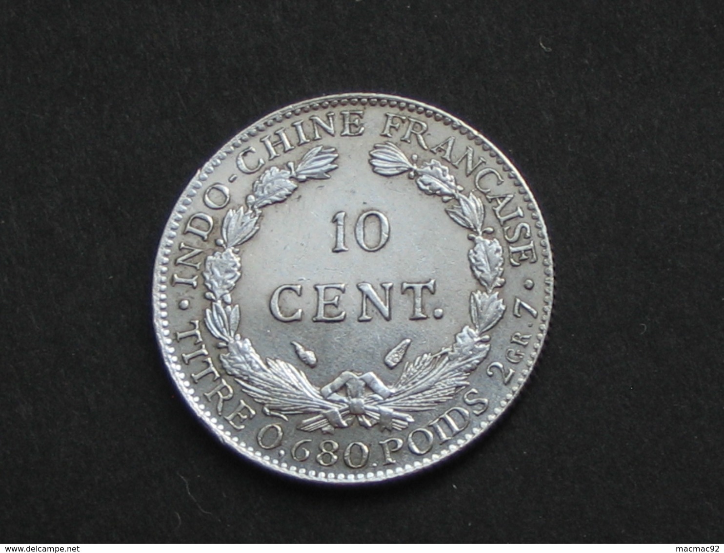 10 Centimes 1937 - Argent - INDOCHINE    *****  EN ACHAT IMMEDIAT ***** - Autres & Non Classés