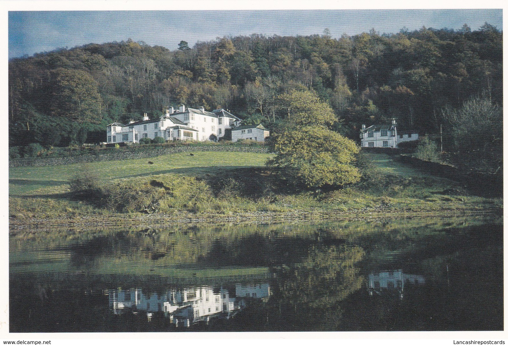 Postcard Brantwood From Coniston Water Cumbria Home Of John Ruskin My Ref  B23246 - Other & Unclassified